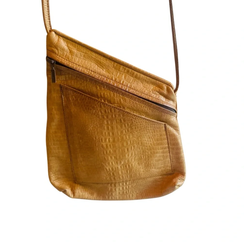 THOMAS LEATHERS New Angle Bag Brown Leather Crossbody - Picture 1 of 7